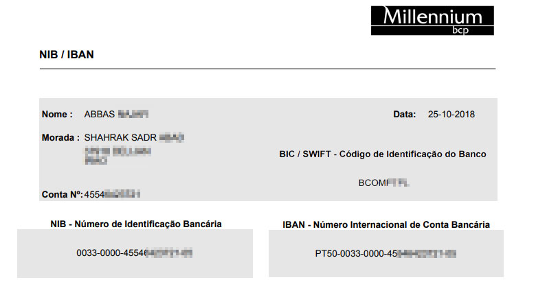 افتتاح حساب بانکی در Millennium پرتغال 2022